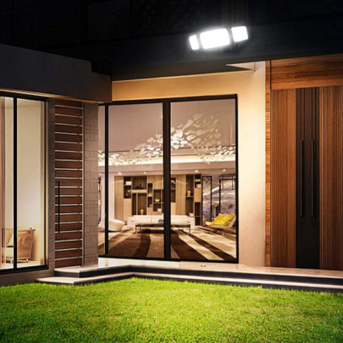 40W LED Triple Head Motion Security Light | Outdoor Flood Light | Adjustable Sensor