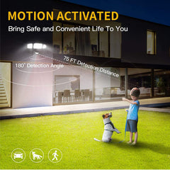 40W LED Triple Head Motion Security Light | Outdoor Flood Light | Adjustable Sensor