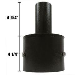 Round Pole Tenon Adapter | Fits 3", 4", 5" Poles | Pole Top Mount Bracket for Lights