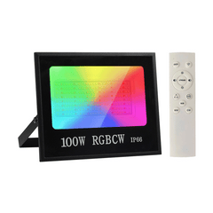RGB+CCT LED Flood Light – 30W/50W/100W Outdoor IP66, Tuya App & RF Remote Control, Color Changing RGBCW Landscape Light