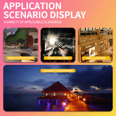 RGB+CCT LED Flood Light – 30W/50W/100W Outdoor IP66, Tuya App & RF Remote Control, Color Changing RGBCW Landscape Light