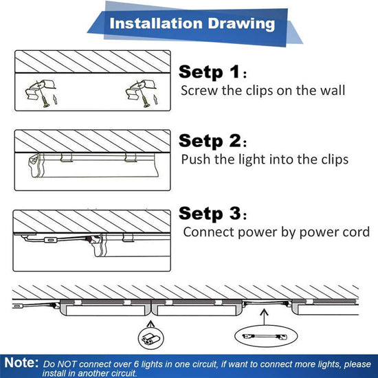 T5 Integrated LED Tube Light | 5ft 32W Fixture | Clear Lens Strip Light