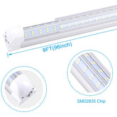 T5 8FT Integrated LED Tube Light | 60W | Clear Cover | 6500K | Strip Fixture