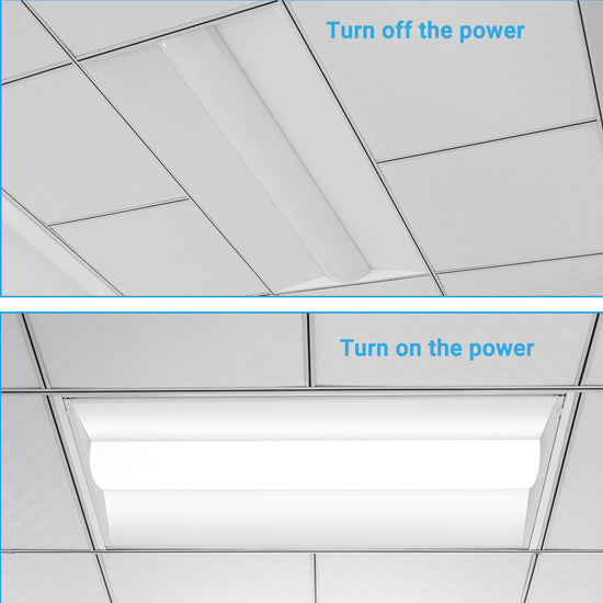 2x4 50W LED Troffer Panel Light | 3CCT Selectable | Drop Ceiling Fixture 35K-50K