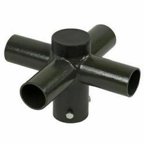 Quad Tenon Adapter | 90° Cross Shape Pole Top Mount | 2-3/8" OD Bracket for 4 Fixtures