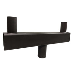 Tenon Adaptor 4" Bullhorn, Round Pole Mount for 2 Light Fixtures, Outdoor Use