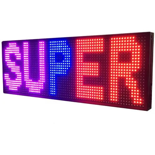 LED Scrolling Display Banner, Full Color Indoor Advertising Sign, 40" x 14", Programmable, Remote Controlled