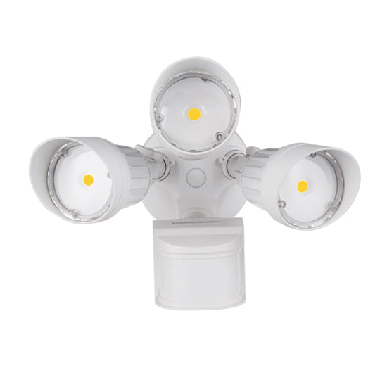 30W LED Triple Head Motion Security Light | Outdoor Flood Light | Adjustable Sensor