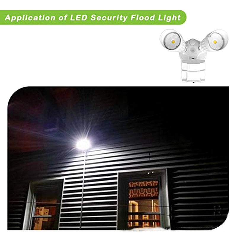 20W LED Double Head Motion Security Light | Outdoor Sensor Flood Light | Waterproof
