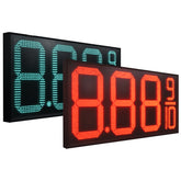 LED Gas Price Sign Red – Outdoor Display with Wireless Remote Control, Multiple Sizes (12" to 32"), Weatherproof Digital Signboard