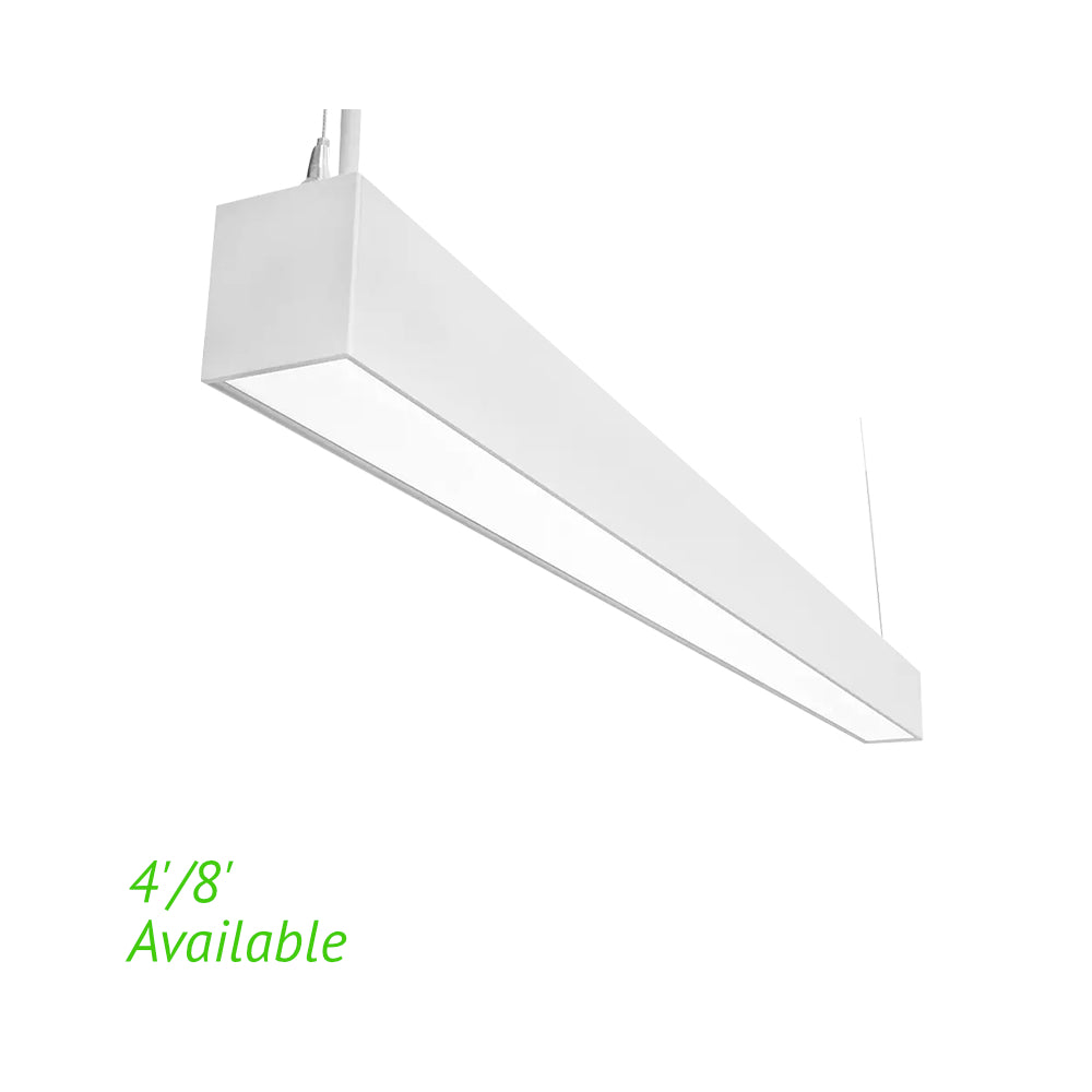 Architectural Linear Suspended LED Light, Downlight Only, Power & CCT Adjustable, Modern Office Fixture