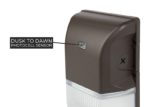 20W Mini LED Wall Pack Light with Photocell, 5700K Daylight, 135 lm/W, UL/DLC Listed Outdoor Fixture
