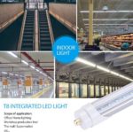 8FT T8 LED Tube Light 60W, FA8 Base, Clear/Frosted/Striped Lens, 6500K, Ballast Bypass, ETL Listed