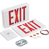 LED Exit Sign with Battery Backup – Red Letters, Universal Mount, Double Sided, UL Listed Emergency Light, 90 Min Backup