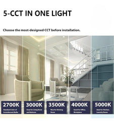 3in LED Gimbal Downlight Retrofit Trim, 8W, 5CCT Selectable, AC 120V, 6 Pack