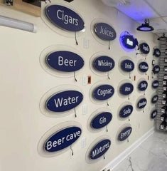 Cooler Door signs 1x2ft