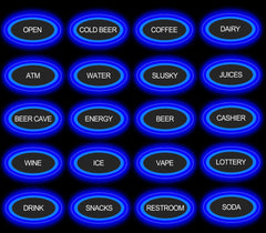 Cooler Door signs 1x2ft