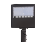 100W LED Shoebox Area Light, 5000K, Photocell, Brown Housing, 120–277V | Commercial Parking Lot Light