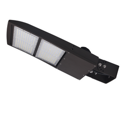 200W LED Shoebox Area Light, 5000K, Photocell, Brown Housing, 120–277V | Parking Lot Street Lighting Fixture
