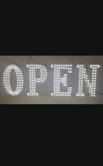 LED "OPEN" Sign (10″X30″) White My Store