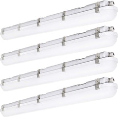 4FT LED Vapor Tight Light 40/50/60W - 3000K/4000K/5000K Selectable Wattage & CCT AC 120~277V (1Pack or 6Pack) Led Plus
