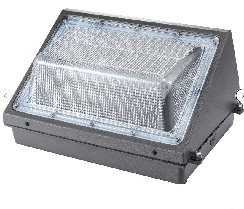 60/80/100/120W LED Semi Cutoff Wall Pack Light 5000K AC 120-277V With Photocell Led Plus
