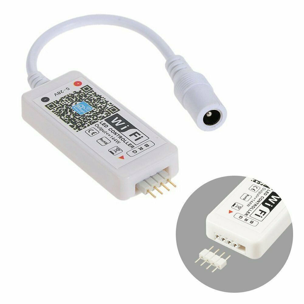 Smart RGB LED Strip Controller | Phone App Control | WiFi | Music Sync | Remote Included