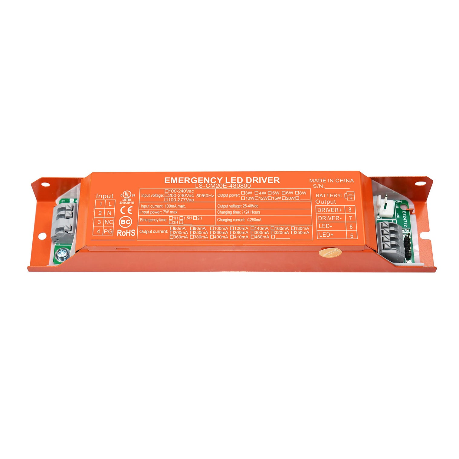 8W Emergency Backup Battery Driver – Built-In Split Type | LSED8W