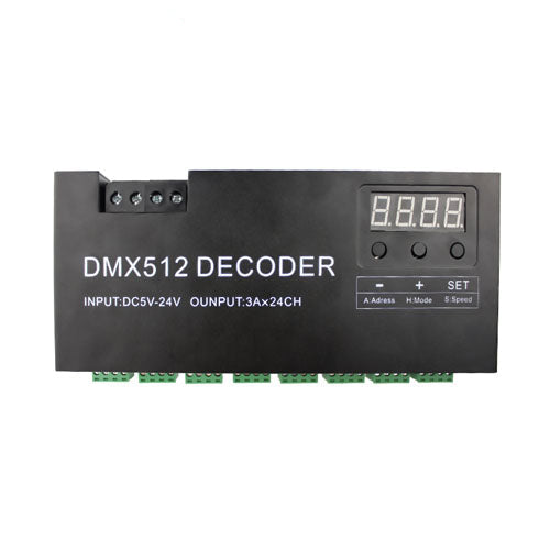 DMX512 LED Decoder | RGB Light Controller | 8A Channel Output | Stage/Strip Lighting