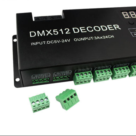 DMX512 LED Decoder | RGB Light Controller | 8A Channel Output | Stage/Strip Lighting