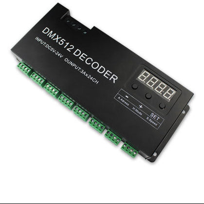 DMX512 LED Decoder | RGB Light Controller | 8A Channel Output | Stage/Strip Lighting