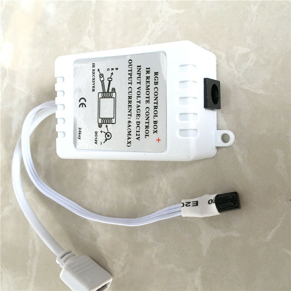 LED RGB IR Controller | 24 Key Remote | Strip Light Color Controller + Dimmer