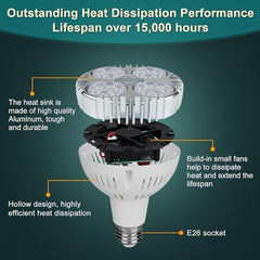 35W Par30 LED Bulb, 6500K, 3500lm, 25 Degree, White (100W Equivalent) 25 Degree Indoor Spotlight for Jewelry, Clothing Store, Salons, or Track Lights (White)(Non-DIMMABLE)