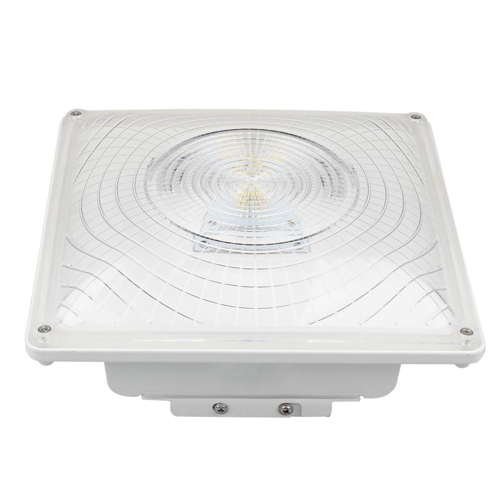 LED Canopy Light 55W – 7425LM 5000K Cool White Ceiling Light, Garage Parking Lot Fixture, UL DLC Certified, Replaces 100-150W Metal Halide
