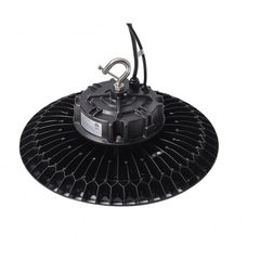 LED UFO High Bay Light – 150/180/200W Selectable, Black Housing, CCT 5000K, AC 120-277V Industrial Lighting Fixture