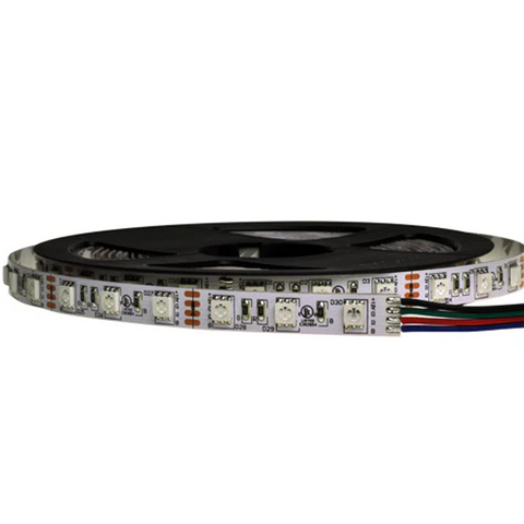 25FT RGB LED Strip Light, SMD 5050, 60 LEDs/M, 12V, Color Changing, UL Listed