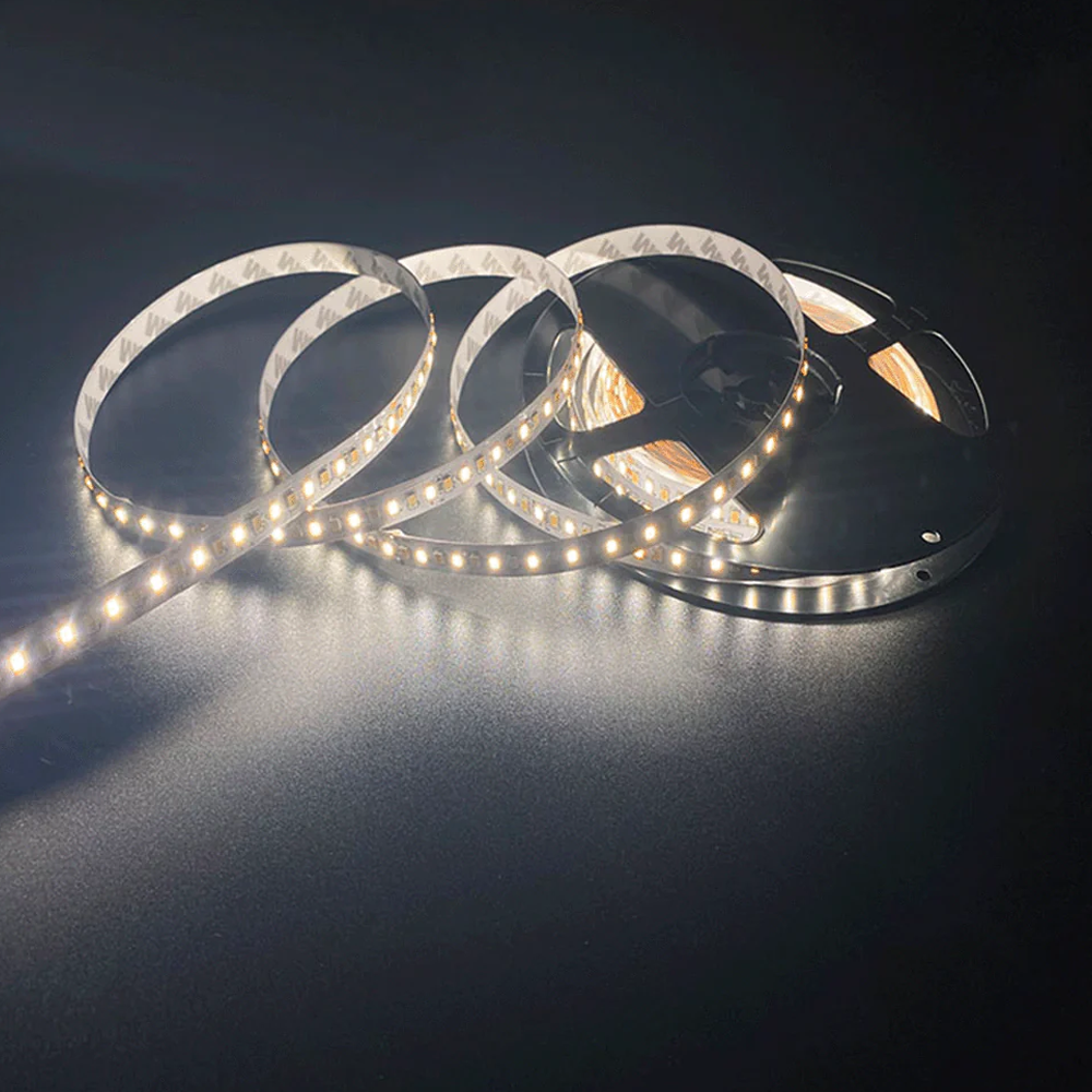 25FT LED Strip Light, SMD 2835, 24V, CCT Tunable, 168 LEDs/M, IP20 Indoor Use, UL Listed