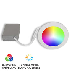 Smart WiFi Recessed Light – 4" 9W RGB+White LED Fixture, 60W Equivalent, Phone App Control, Alexa Google Assistant Compatible