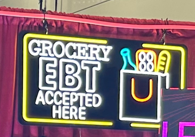 Assorted Neon Signs 30" with power supply and chain/ Business Window Signs