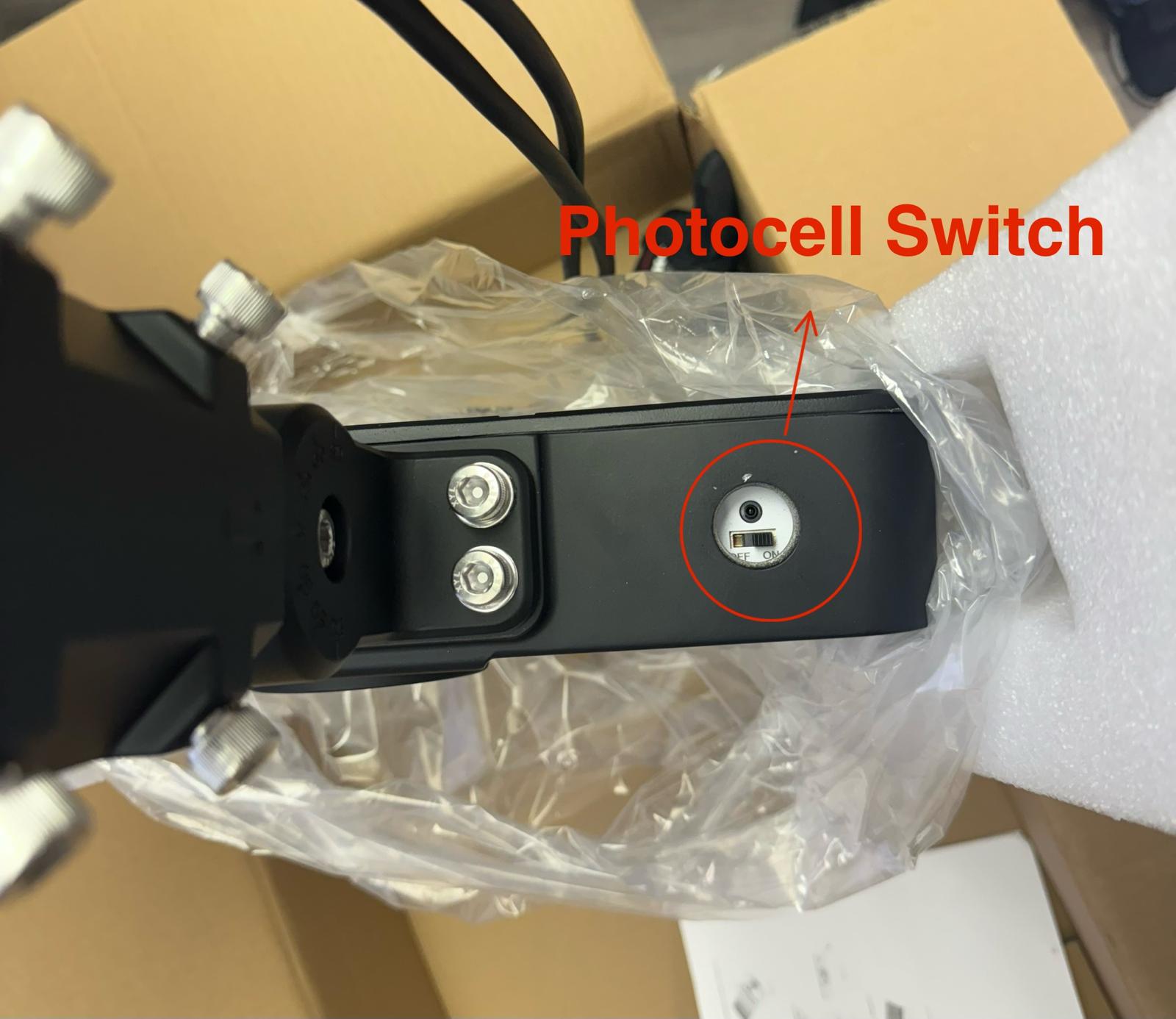 300W Shoebox with Photocell LED Area Light, 5700K, AM Bracket, Parking Lot Fixture, UL DLC Listed Outdoor Light