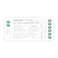 SW2 (FUT035W+) 2-in-1 LED Controller – WiFi & 2.4GHz RF – Tuya Smart & Voice Control | DC12-24V