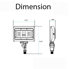 30W LED Slim Flood Light, Knuckle Mount, 5700K, UL DLC Listed, Outdoor Lighting, 5-Year Warranty