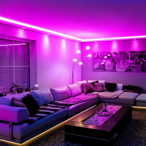 25FT RGB LED Strip Light, SMD 5050, 60 LEDs/M, 12V, Color Changing, UL Listed