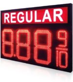 LED Gas Price Sign – Regular | Digital Fuel Price Display | Bright LED Signboard