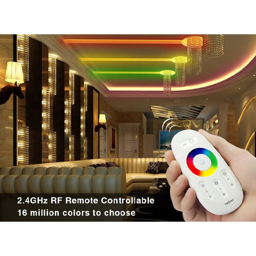 FUT025 RGB LED Controller with Remote, 12V-24V, Wireless 2.4GHz, Smart Strip Light Control System