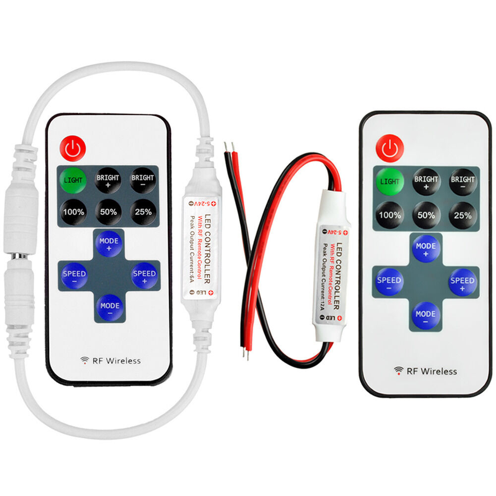 RF LED Controller with Remote | Single Color Strip Light Dimmer | Wireless Control