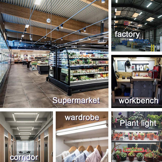60W T5 Integrated LED Tube Light, 8FT, Stripy Cover, Plug-and-Play Fixture