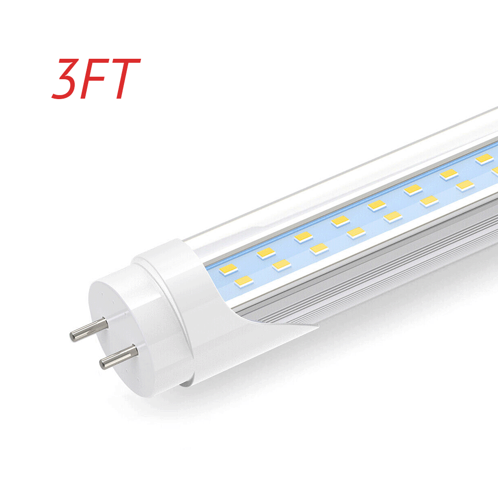 3FT T8 LED Tube Light, 15W, Clear Lens, 6500K, Ballast Bypass, ETL Listed, Energy Saving Light