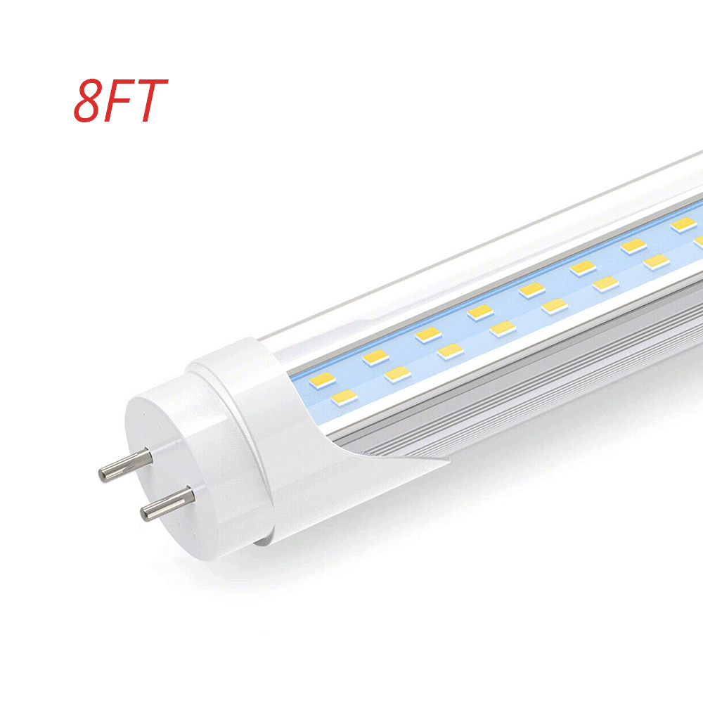 60W LED T8 Tube Light, 8FT (96"), G13 Base, Clear Cover, 6500K Daylight, ETL Listed