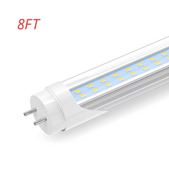 60W LED T8 Tube Light, 8FT (96"), G13 Base, Clear Cover, 6500K Daylight, ETL Listed